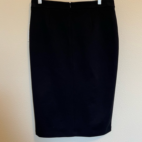 NWT Michael Kors Black Pencil Skirt with Asymmetrical  Zipper - Size 6 - Picture 7 of 11